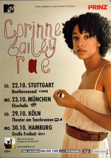 Corinne Bailey Rae - Acoustic Soul, Tour 2006 - Konzertplakat