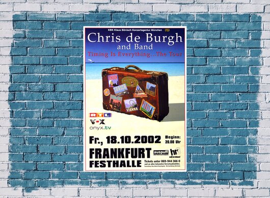 Chris de Burgh - Timing Is, Frankfurt 2002 - Konzertplakat