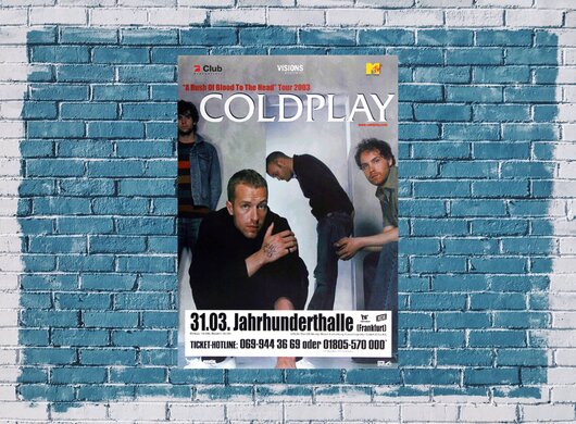 Coldplay - A Rush Of Blood, Frankfurt 2003 - Konzertplakat
