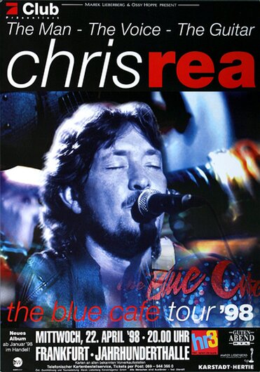Chris Rea - Blue Cafe, Frankfurt 1998 - Konzertplakat