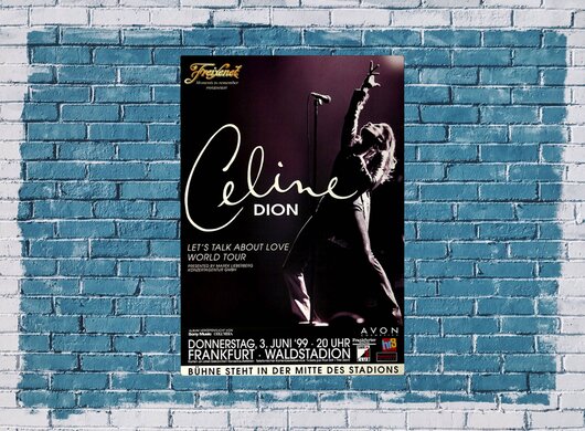 Celine Dion - All The Way, Frankfurt 1999 - Konzertplakat