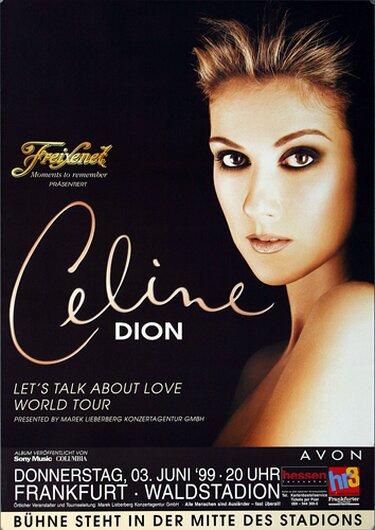 Celine Dion - Lets Talk Love, Frankfurt 1999 - Konzertplakat
