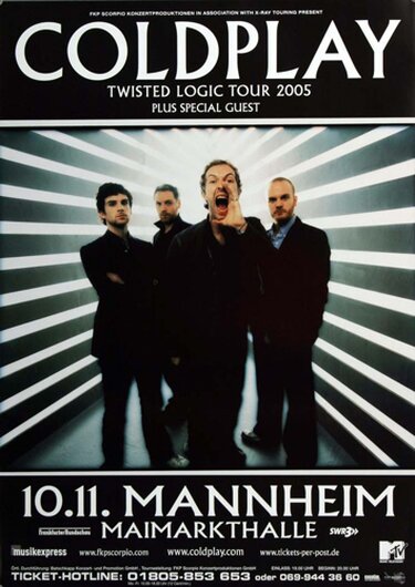 Coldplay - Twisted Logic, Mannheim 2005 - Konzertplakat