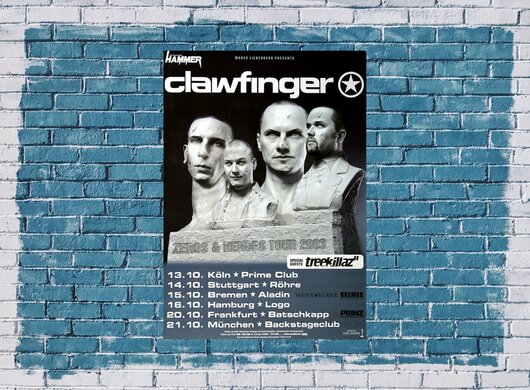 Clawfinger - Zeros & Heroes, Tour 2003 - Konzertplakat