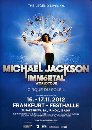 Cirque du Soleil - Immortal, Frankfurt 2012 - Konzertplakat