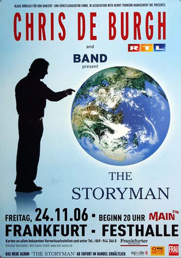 Chris de Burgh - The Storyman, Frankfurt 2006 - Konzertplakat