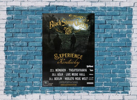 Black Stone Cherry - Kentucky, Tour 2017 - Konzertplakat