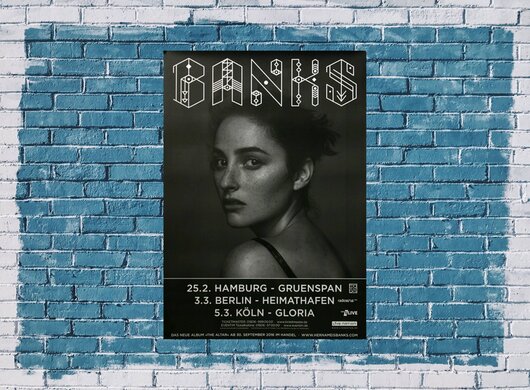 Banks - Fuck With Myself, Tour 2017 - Konzertplakat