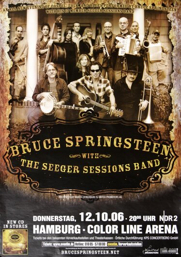 Bruce Springsteen - Seeger Session, Hamburg 2006 - Konzertplakat