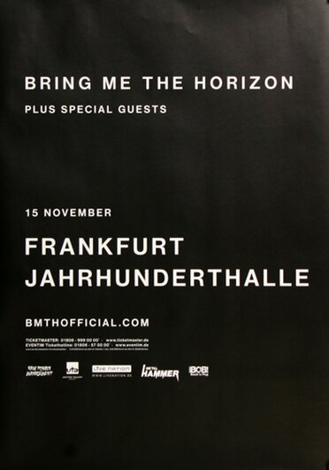 Bring Me The Horizon - That`s The Spirit , Frankfurt 2016 - Konzertplakat