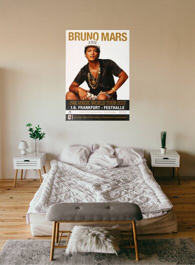 Bruno Mars - Magic World , Frankfurt 2017 - Konzertplakat