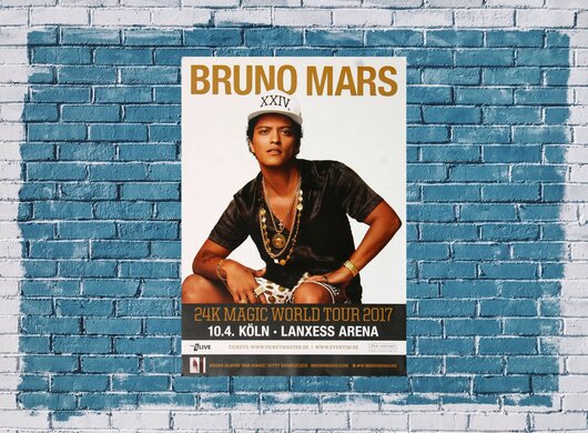 Bruno Mars - Magic World , Köln 2017 - Konzertplakat