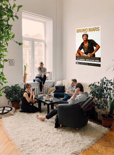 Bruno Mars - Magic World , Hamburg 2017 - Konzertplakat