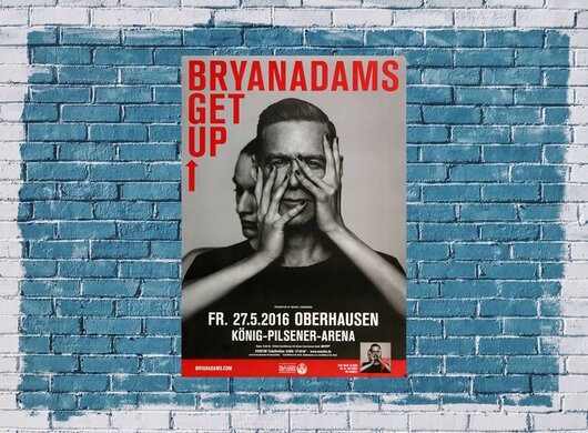 Bryan Adams - Get Up , Oberhausen 2016 - Konzertplakat