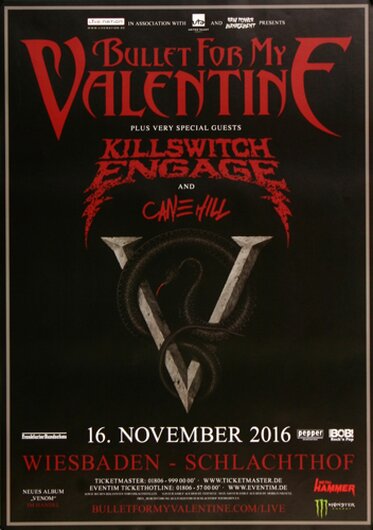 Bullet for My Valentine - Venom , Wiesbaden 2016 - Konzertplakat