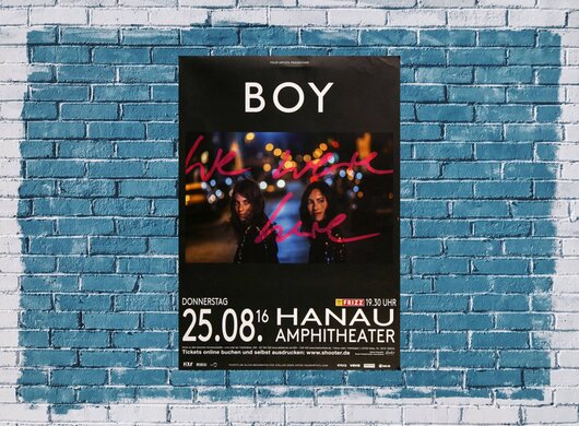 BOY - We Are Here, Hanau 2016 - Konzertplakat
