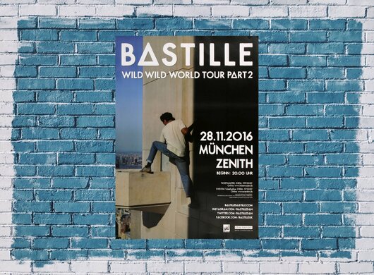 Bastille - Wild World , München 2016 - Konzertplakat