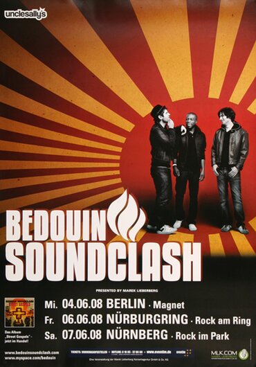 Bedouin Soundclash - New Sounds, Tour 2008 - Konzertplakat