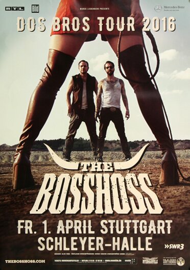 The BOSSHOSS - Dos Bros , Stuttgart 2016 - Konzertplakat