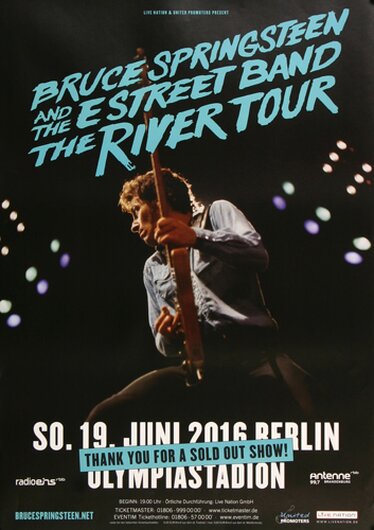 Bruce Springsteen - Live ON Stage , Berlin 2016 - Konzertplakat
