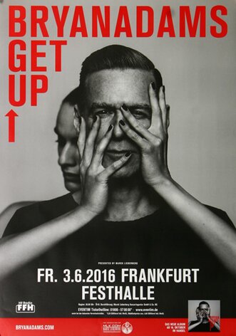 Bryan Adams - Get Up , Frankfurt 2016 - Konzertplakat