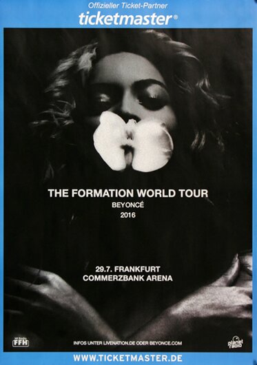 Beyonce - The Formation, frankfurt 2016 - Konzertplakat