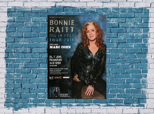 Bonnie Raitt - Dig In Deep, frankfurt 2016 - Konzertplakat