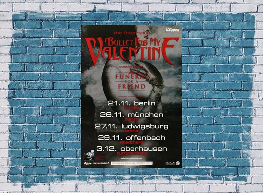 Bullet for My Valentine - Dignity, Tour 2010 - Konzertplakat