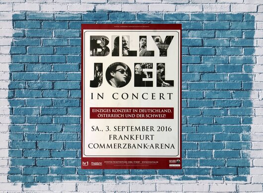 Billy Joel - Live In Frankfurt, FRA, 2016, Konzertplakat