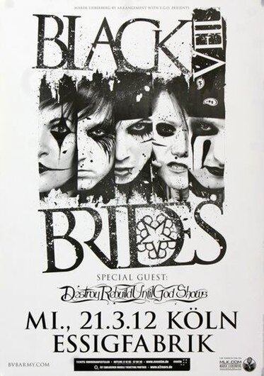 Black Veil Brides - Fallen Angles, Köln 2012 - Konzertplakat