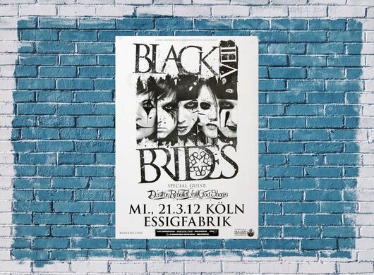 Black Veil Brides - Fallen Angles, Köln 2012 - Konzertplakat