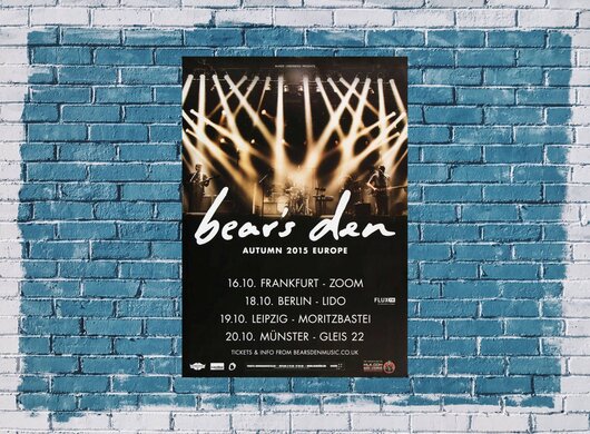 Bear`s Den - Autumn, Tour 2015 - Konzertplakat