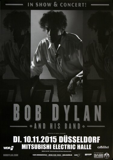 Bob Dylan and His Band - Shadows , Düsseldorf 2015 - Konzertplakat