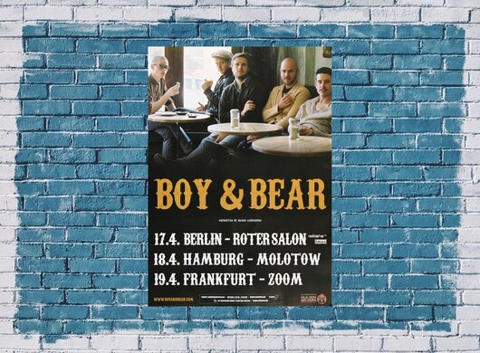 Boy & Bear - Remember the Mexican, Tour 2012 - Konzertplakat