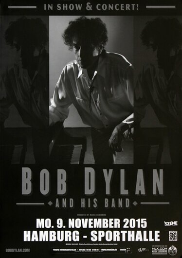 Bob Dylan and His Band - Shadows , Hamburg 2015 - Konzertplakat