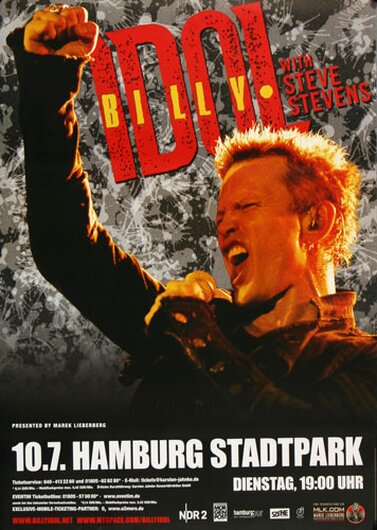Billy Idol - Essential , Hamburg 2012 - Konzertplakat