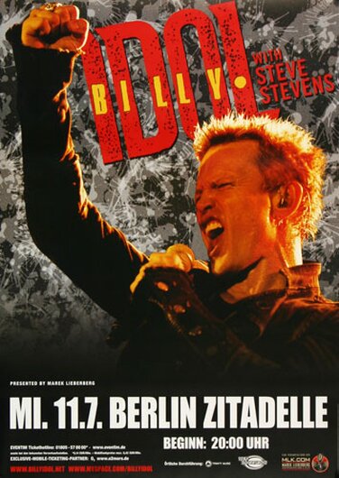 Billy Idol - Essential , Berlin 2012 - Konzertplakat