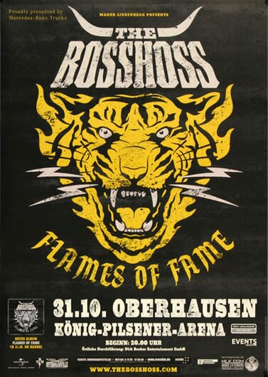 The BOSSHOSS - Yellow , Oberhausen 2013 - Konzertplakat