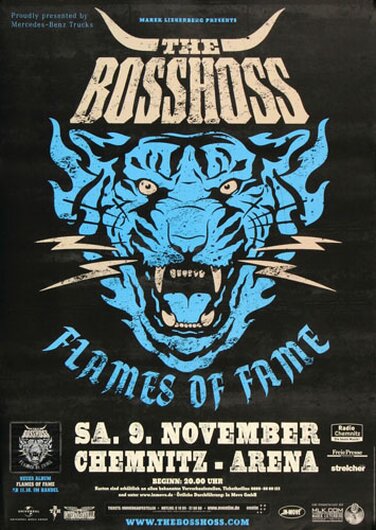The BOSSHOSS - Blue , Chemnitz 2013 - Konzertplakat