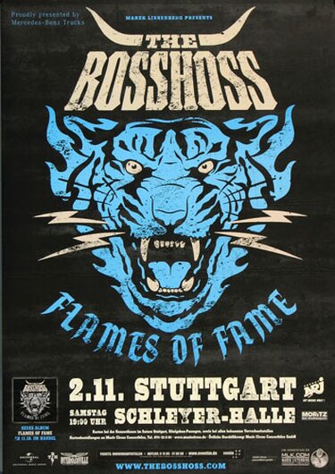 The BOSSHOSS - Blue , Stuttgart 2013 - Konzertplakat