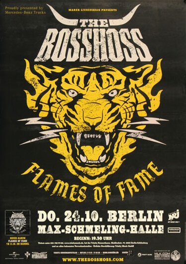 The BOSSHOSS - Yellow , Berlin 2013 - Konzertplakat