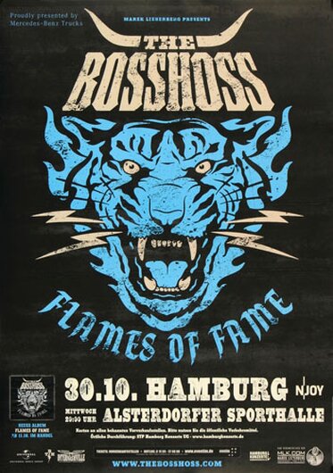 The BOSSHOSS - Blue , Hamburg 2013 - Konzertplakat