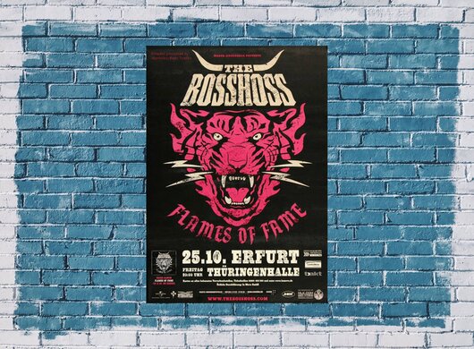 The BOSSHOSS - Pink , Erfurt 2013 - Konzertplakat