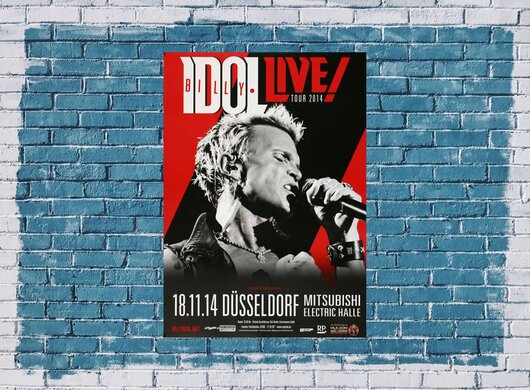 Billy Idol - Kings & Queens , Düsseldorf 2014 - Konzertplakat