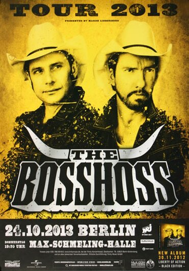 The BOSSHOSS - Concert , Berlin 2013 - Konzertplakat
