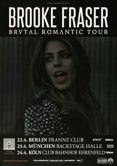 Brooke Fraser - Brutal Romantic, Tour 2015 - Konzertplakat