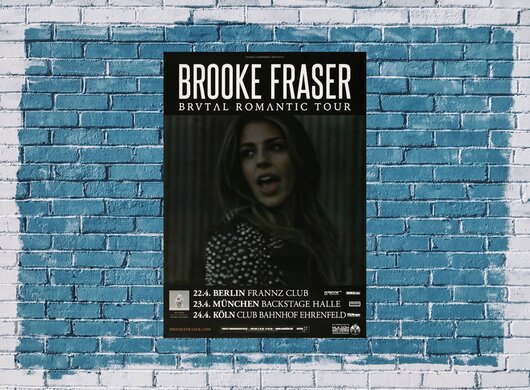 Brooke Fraser - Brutal Romantic, Tour 2015 - Konzertplakat