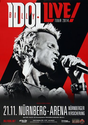 Billy Idol - Kings & Queens , Nürnberg 2014 - Konzertplakat
