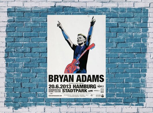 Bryan Adams - Live In , Hamburg 2013 - Konzertplakat