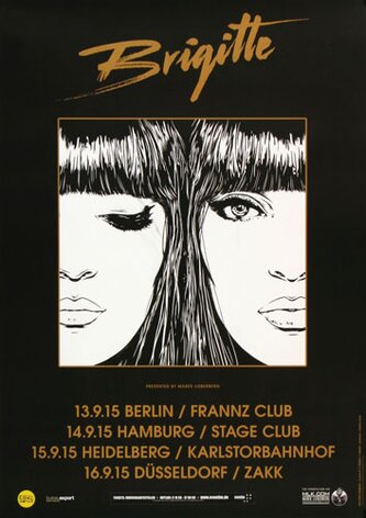 Brigitte - Et Vous, Tu MÁimes, Tour 2015 - Konzertplakat